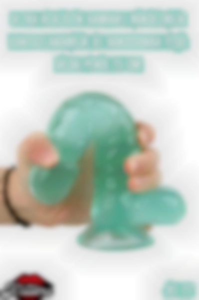 #Kissers00308 - Yeşil Dildo Penis Esnek ve Gerçekçi Damarlı Jel Dokulu Ürün 20 Cm