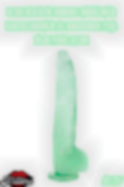 #Kissers00306 - Yeşil Dildo Penis Ultra Realistik Damarlı 33 Cm