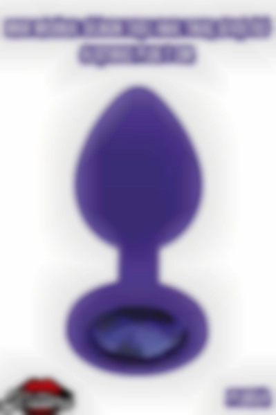 #Kissers00243 - Mor Taşlı Anal Tıkaç Gevşetici Alıştırıcı Plug 9 Cm