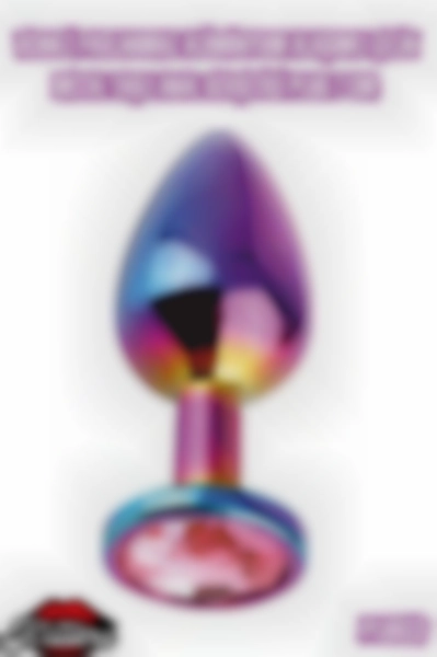 #Kissers00242 - Renkli Paslanmaz Çelik Taşlı Anal Gevşetici Plug 7 Cm