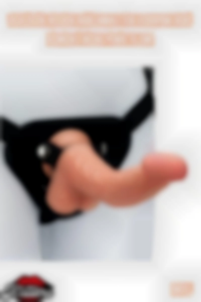#Kissers00235 - Realistik Belden Bağlamalı Deri Kemerli Dildo Penis 15 Cm