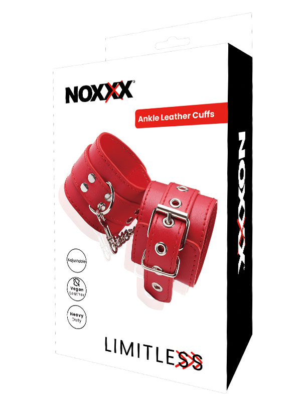 #704102 - NOXXX LIMITLESS Kırmızı Deri Ayak Kelepçesi