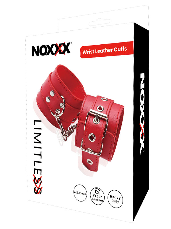 #704103 - NOXXX LIMITLESS Kırmızı Deri El Kelepçesi