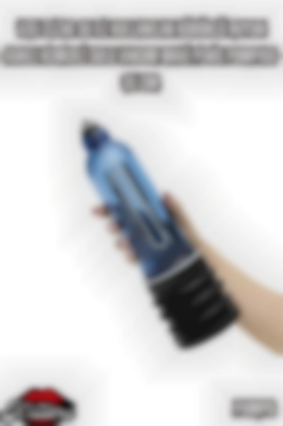 #Kissers00208 - Kemerli Sulu Vakum Mavi Penis Pompası 30 Cm