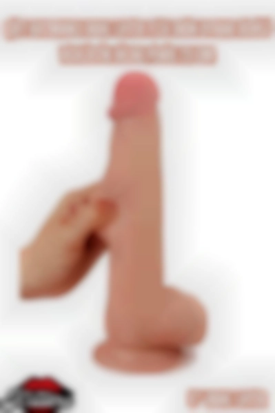 #Kissers00112 - Gerçekçi Derili Çift Katmanlı 23 Cm Dildo Penis