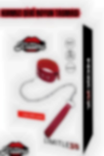 #Kissers00076 - Kırmızı Deri Boyun Tasması