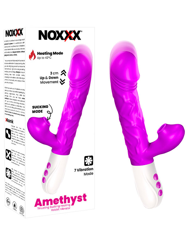 #D2819 - İleri Geri Hareketli Isıtmalı ve Emme Modlu Şarjlı Rabbit Vibratör