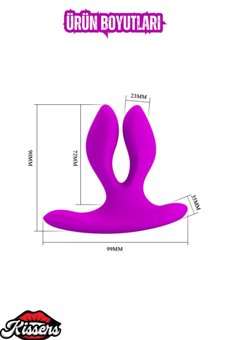 #3798 - G Nokta ve Klitoris Uyarıcılı Titreşimli Uzaktan Kumandalı 7.2 Cm