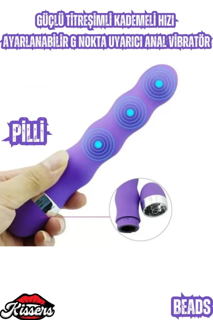 #7484 - Anal Beads Güçlü Titreşimli Anal Vibratör - G Nokta Uyarıcı