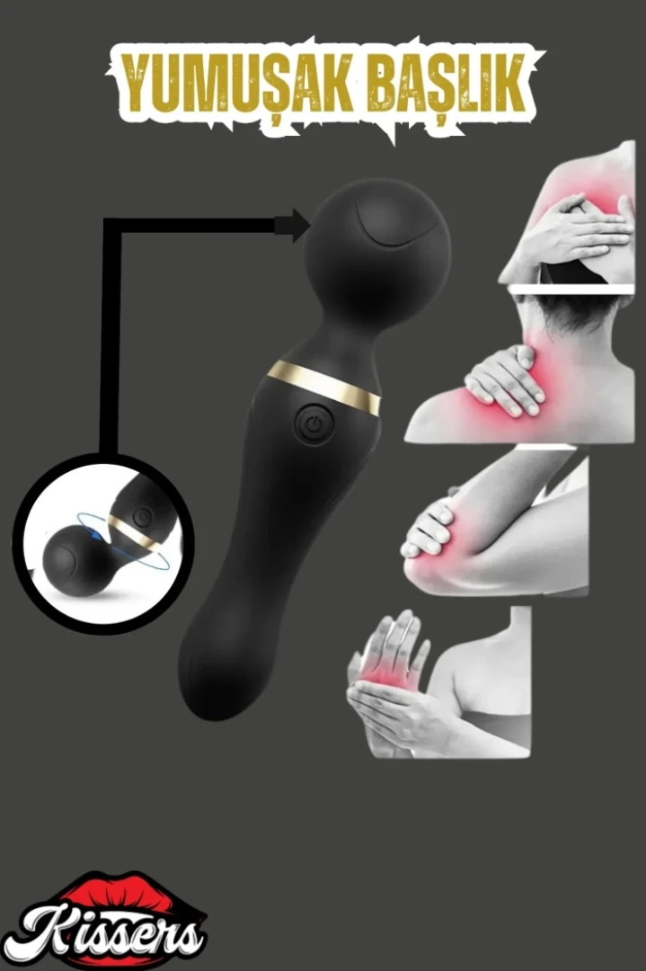 #7497 - Sıvı Geçirmez 20 Cm Siyah Titreşimli Vibratör Masaj Aleti