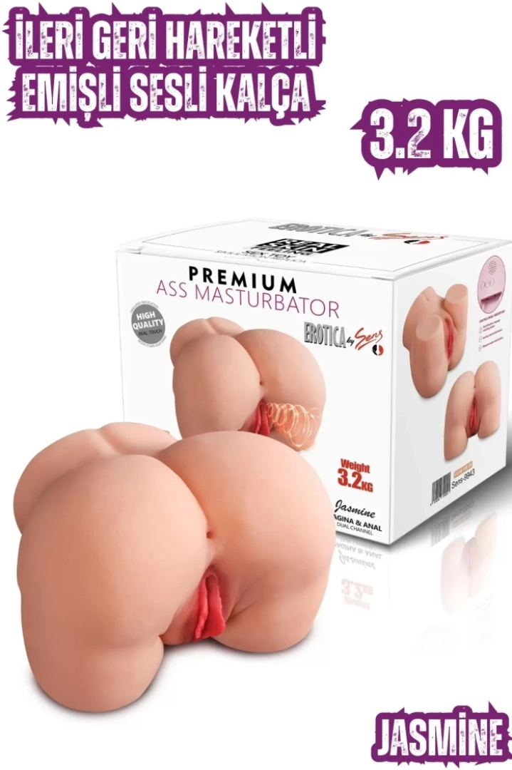 #7511 - Titreşimli Mastürbatör - Anal Vajina Girişli, 3.2 Kg Ağırlığında