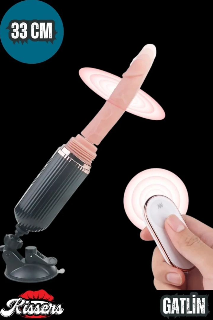 #7534 - 33 cm Titreşimli ve Isıtmalı Yapay Penis Dildo Vibratör