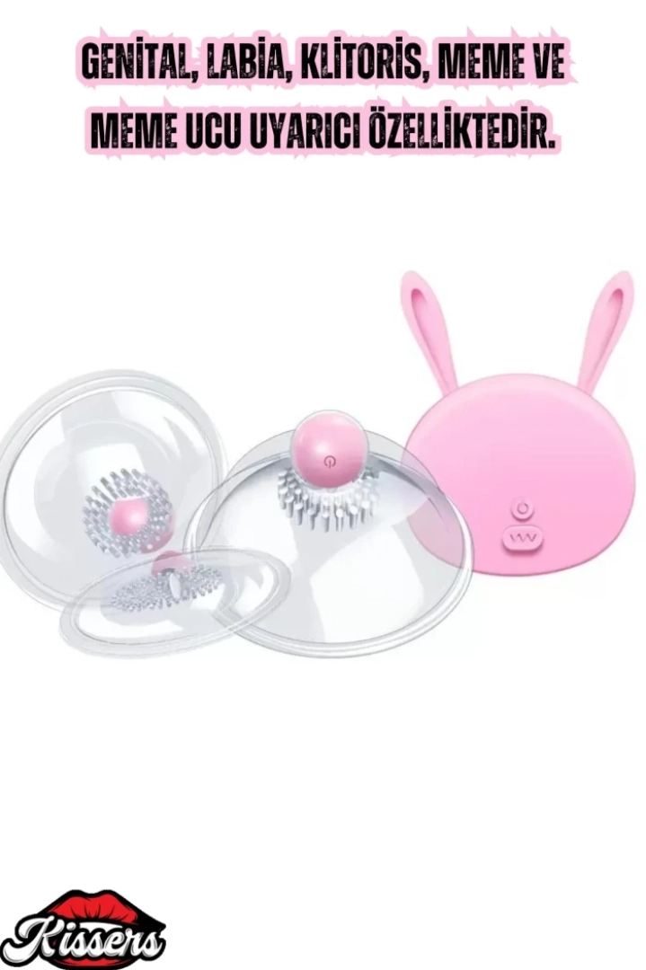 #7561 - 3ü 1 Arada Titreşimli Vibratör - Göğüs, Vajina ve Klitoris Uyarıcı