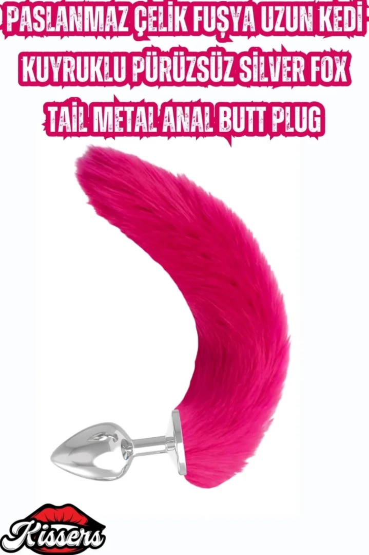 #7607 - Pembe Kuyruklu Paslanmaz Çelik Anal Plug