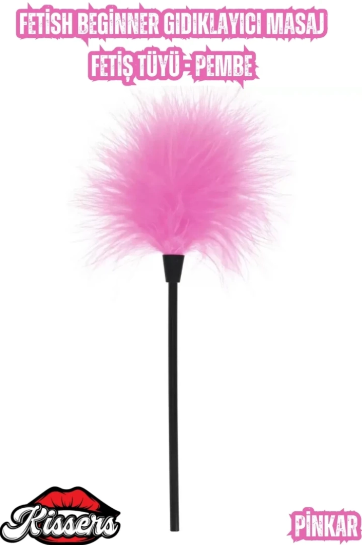 #7624 - Eğlenceli ve Rahatlatıcı Gıdıklayıcı Masaj Fetiş Tüyü - Pembe: 20 Cm
