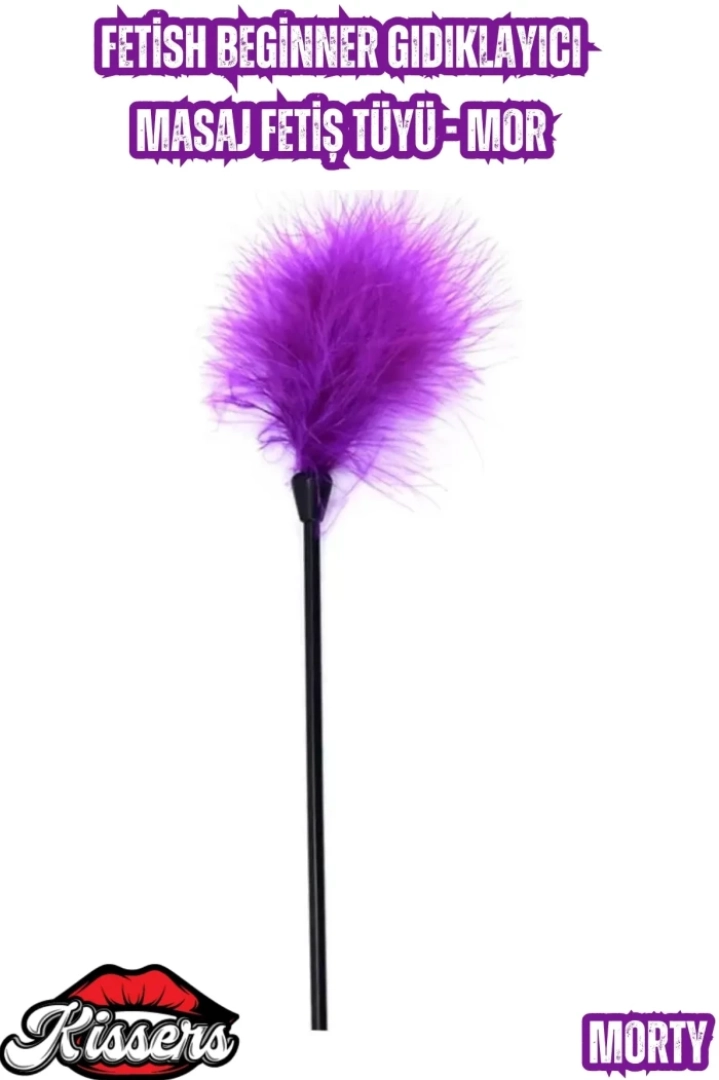 #7626 - Fetish Masaj Fetiş Tüyü - Mor 20 Cm Uzunlukta