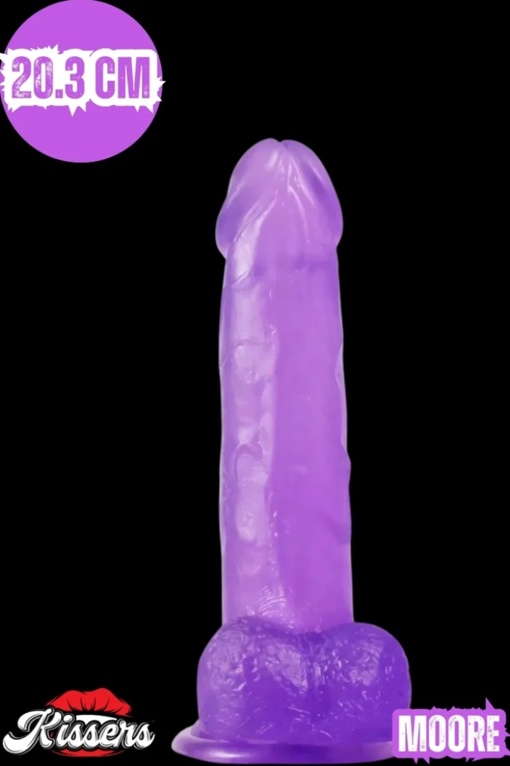 #7655 - Ultra Yumuşak Mor Realistik Penis Dildo