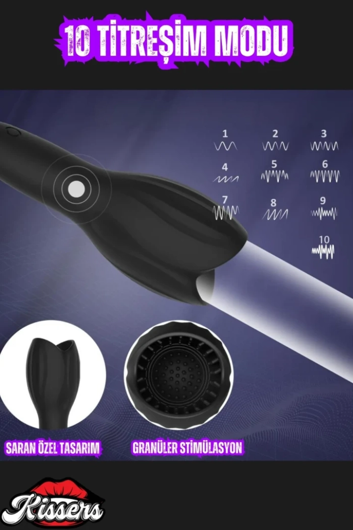 #7668 - Güçlü Titreşimli Penis Başlığıyla Şarjlı Eğitim Vibratörü