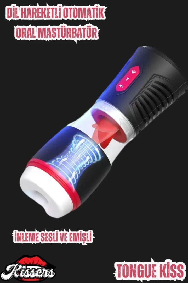 #7678 - Yüksek Performanslı Dil Hareketli Suni Vajina Otomatik Oral Mastürbatör