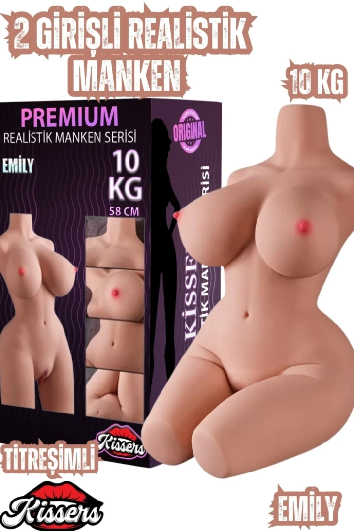 #7703 - Realistik Manken İskelet Sistemli Mastürbatör - Anal Vajinal Çift Girişli 10 Kg