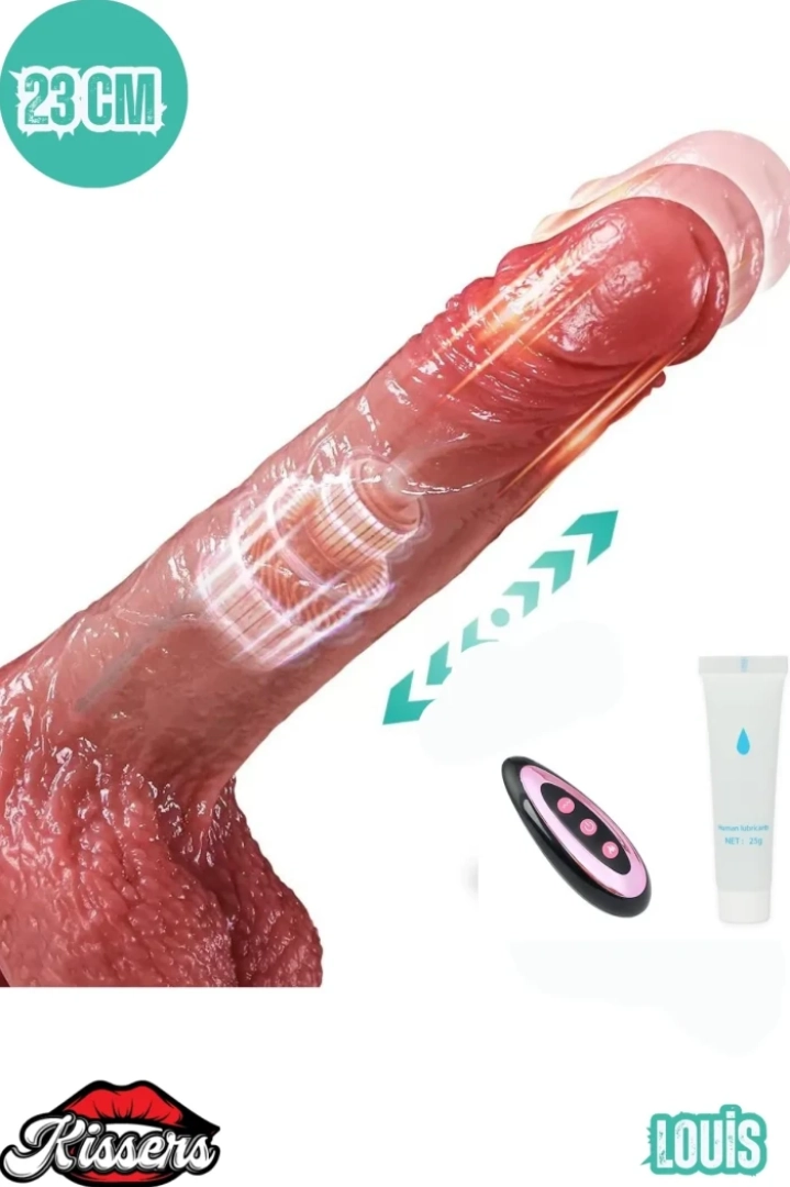 #7712 - Realistik Ten Rengi Penis Dildo 19 Cm Uzaktan Kumandalı ve Isıtmalı