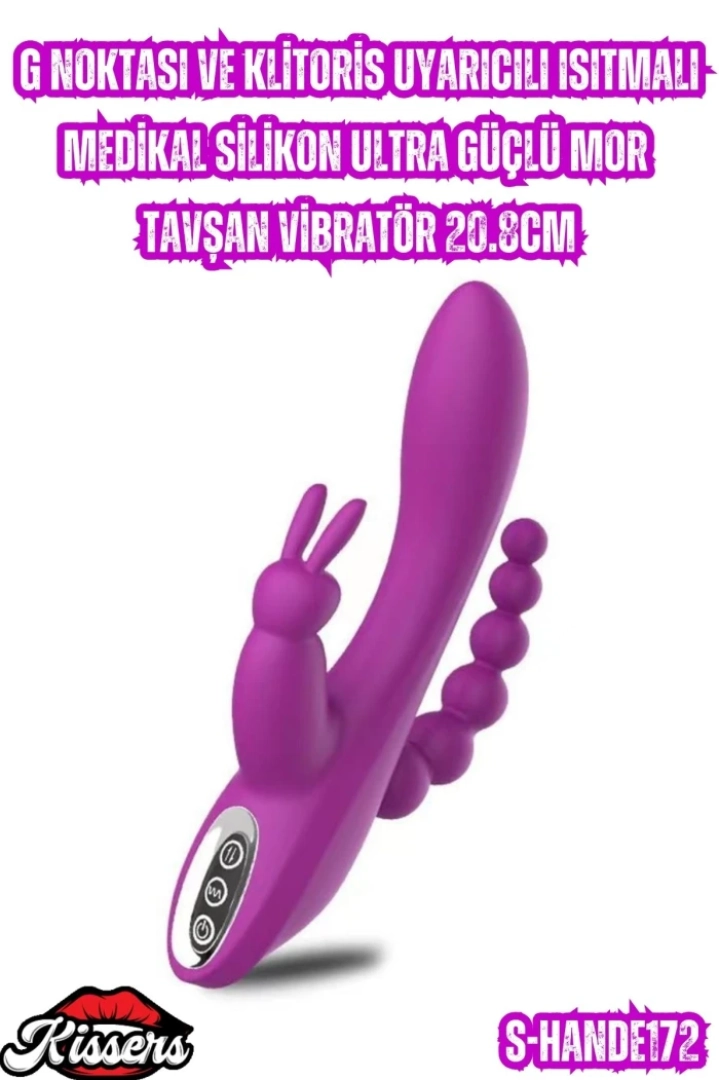 #6759 - Isıtmalı Medikal Tavşan G Noktası ve Klitoris Uyarıcılı 20.8 cm