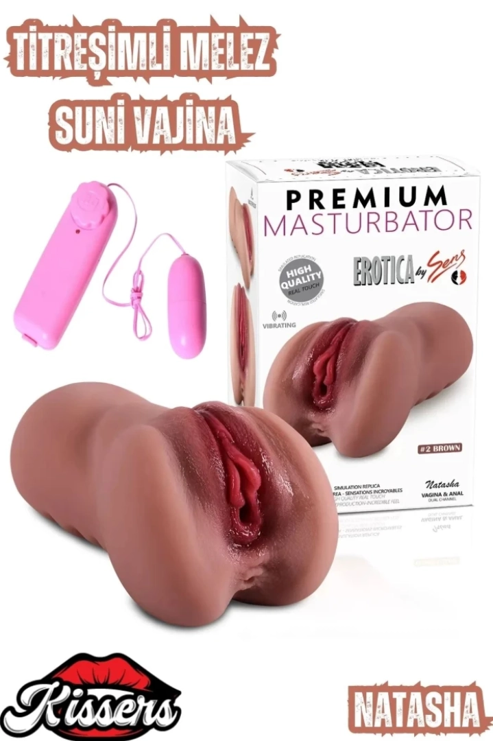 #7830 - Gerçekçi ve Büyük Boy Titreşimli Vajina Mastürbatör