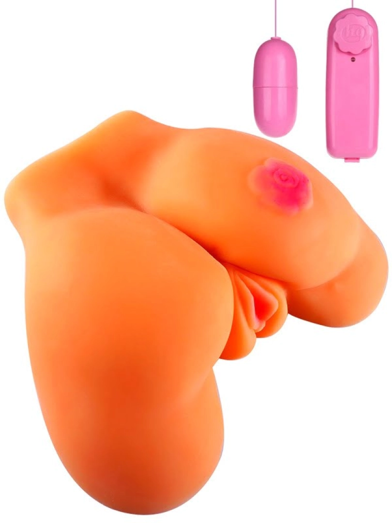 #10239 - Titreşimli Çift Girişli Mastürbatör Melez