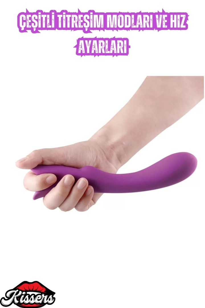 #6399 - Şarjlı Anal Klitoris ve G Nokta Uyarıcı Su Geçirmez Masaj Mor Dildo Vibratör