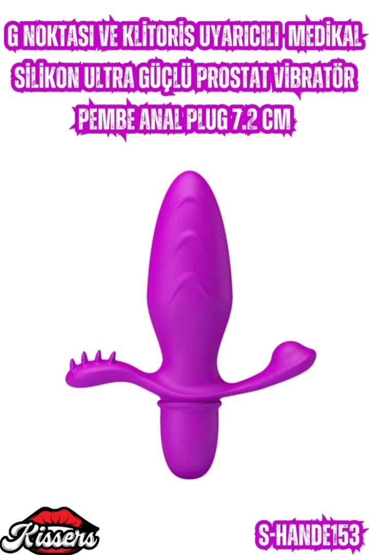 #6777 - G Noktası ve Klitoris Stimülasyonuyla Ultra Güçlü Anal Plug 7.2 Cm