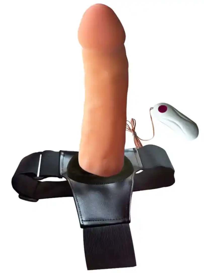 #10295 - NOXXX Belden Bağlamalı Titreşimli İçi Boş Realistik Penis 21 cm