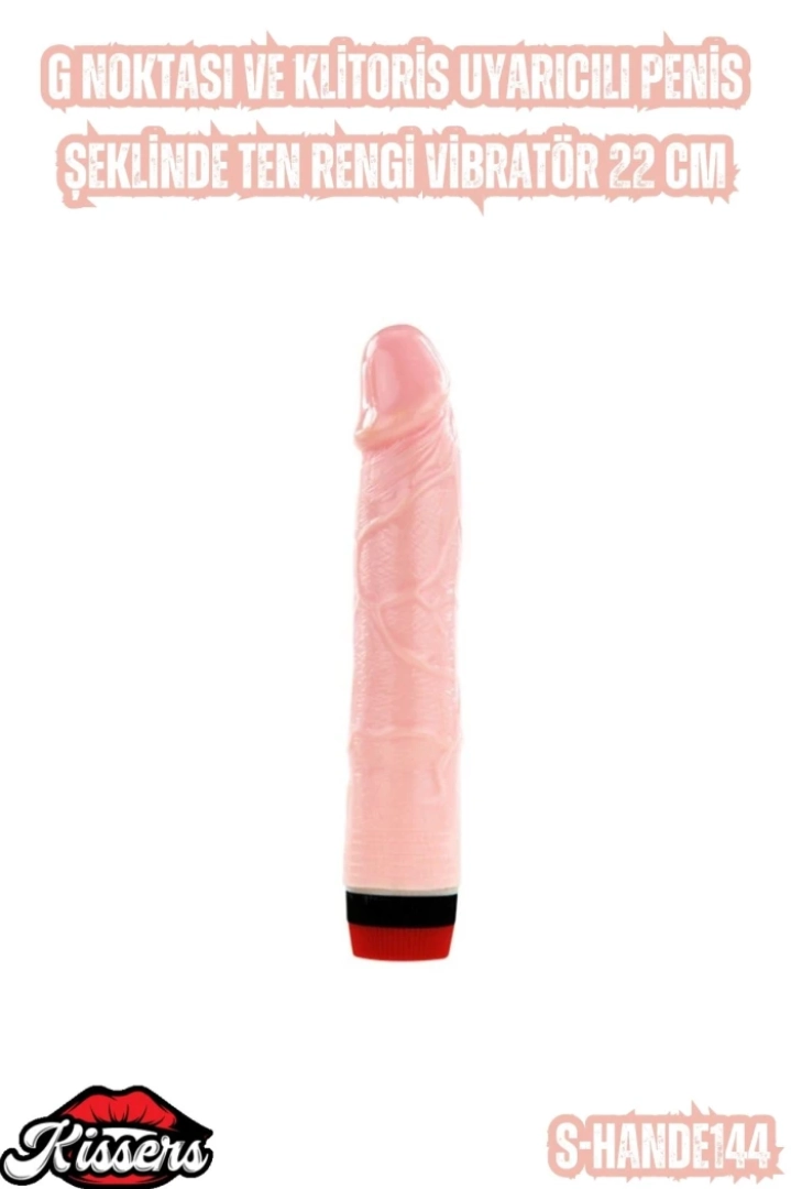 #6785 - G Noktası ve Klitoris Uyarıcılı Penis Şeklinde Vibratör 22 cm