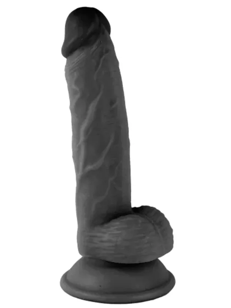 #10329 - 7.1” Realistik Dildo Siyah 18 cm