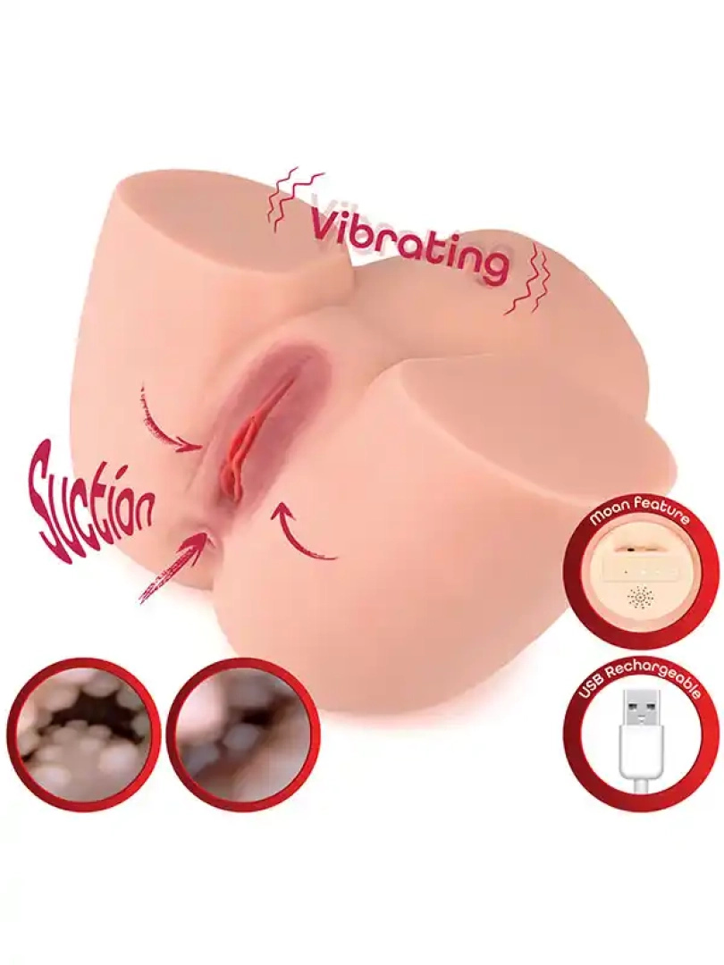 #10342 - Titreşimli Sesli ve Emme Fonksiyonlu Şarjlı Çift Girişli Kalça 5.3 kg