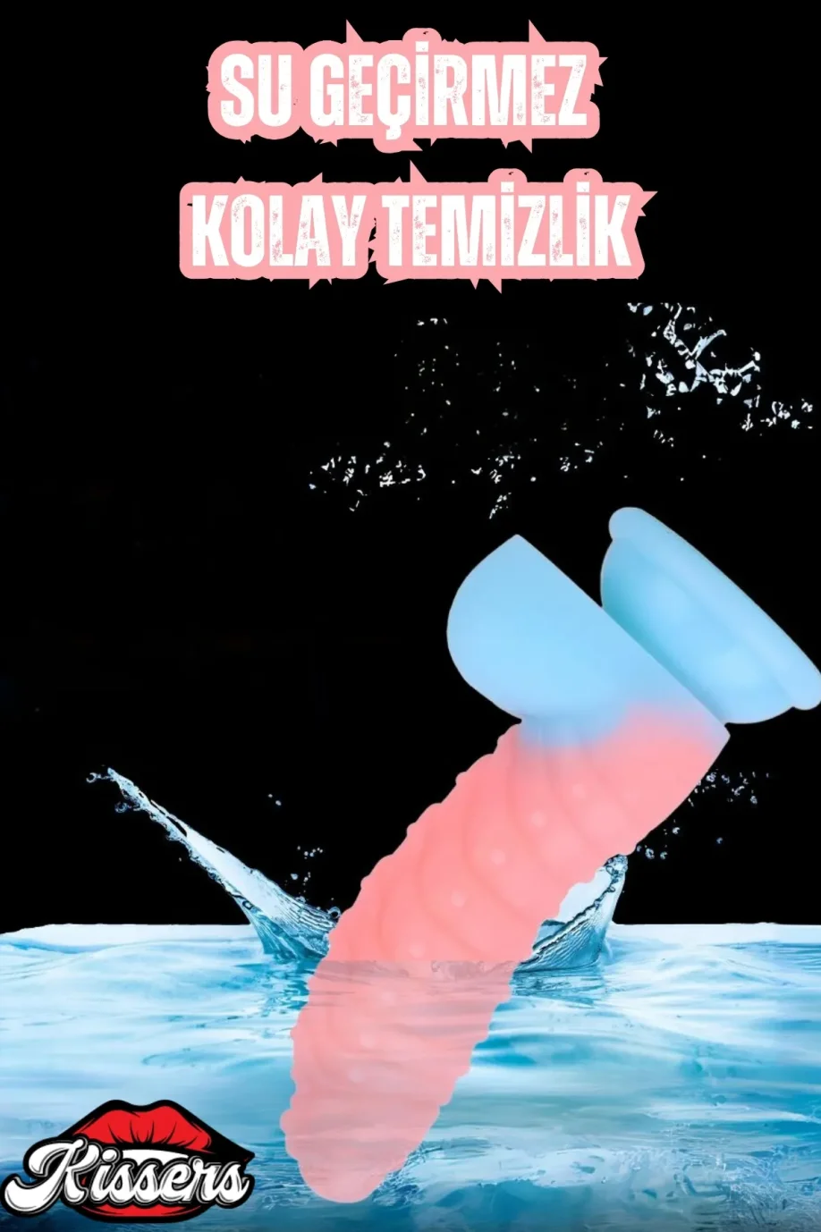 #758 - Karanlıkta Parlayan Tırtıklı Dildo - Ultra Yumuşak Realistik Yapay Penis 18 Cm