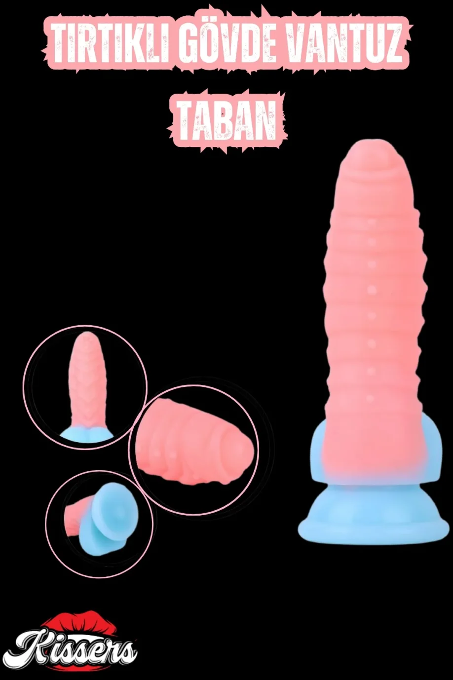 #757 - Karanlıkta Parlayan Tırtıklı Dildo - Ultra Yumuşak Realistik Yapay Penis 18 Cm