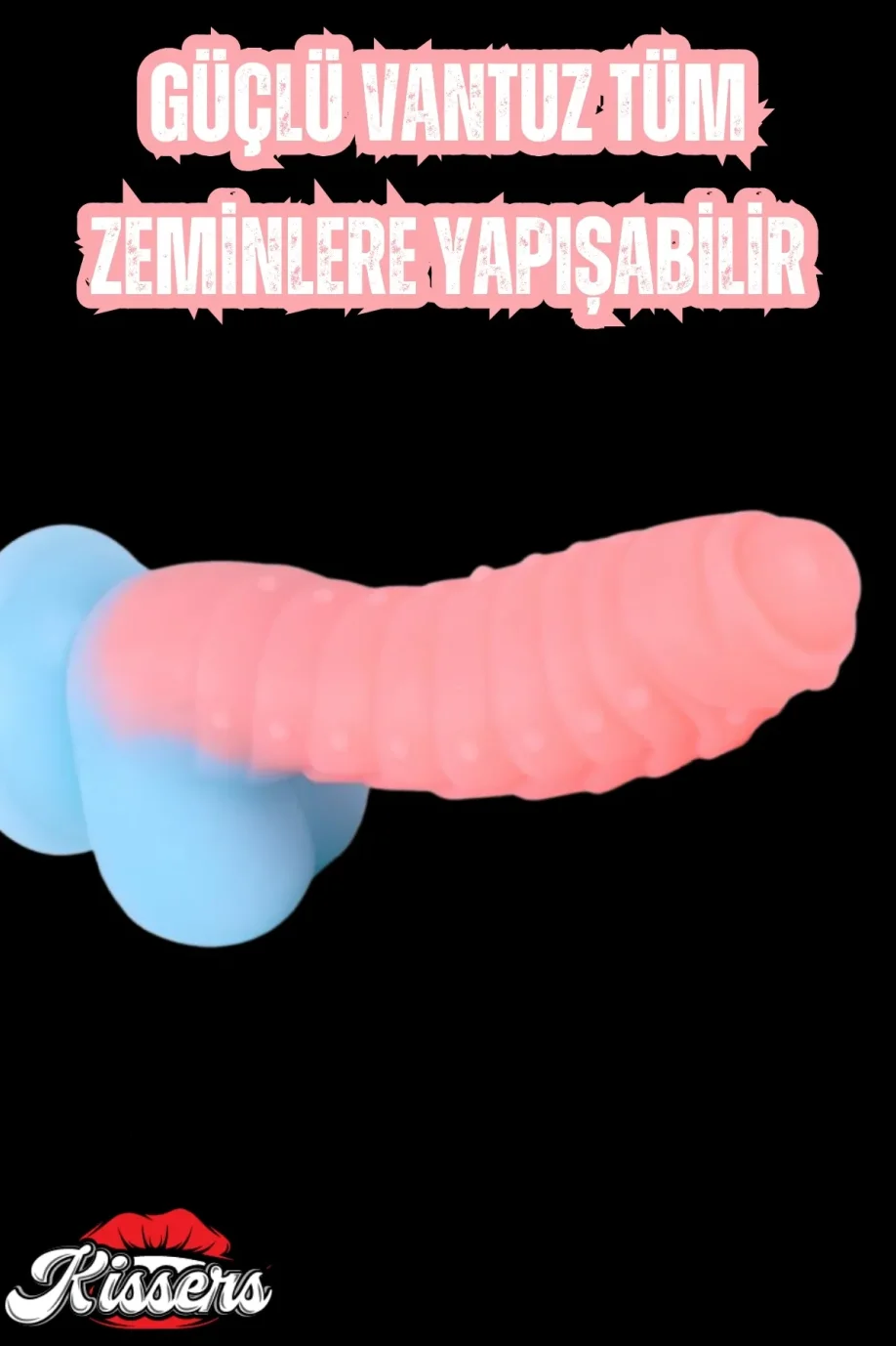#754 - Karanlıkta Parlayan Tırtıklı Dildo - Ultra Yumuşak Realistik Yapay Penis 18 Cm