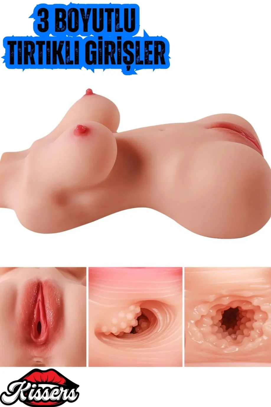 #806 - Gerçekçi Çift Girişli Mastürbatör Realistik Manken
