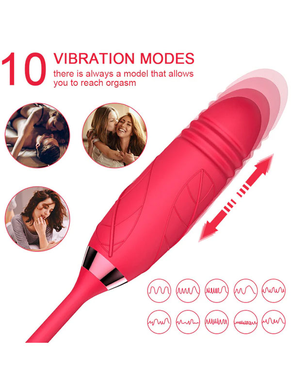 #8172 - NOXXX Titreşimli İtme Hareketli Rose Vibratör