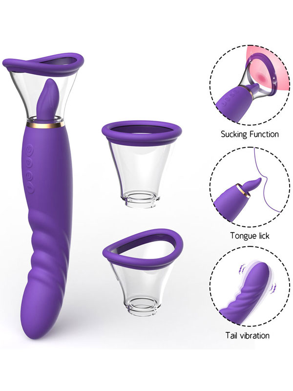 #7879 - NOXXX Charoite Yalama ve Emme Özellikli Çift Taraflı Vibratör