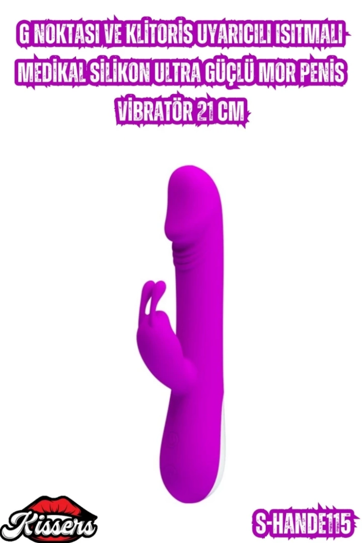 #6815 - G Noktası ve Klitoris Uyarıcılı Isıtmalı Penis Vibratörü