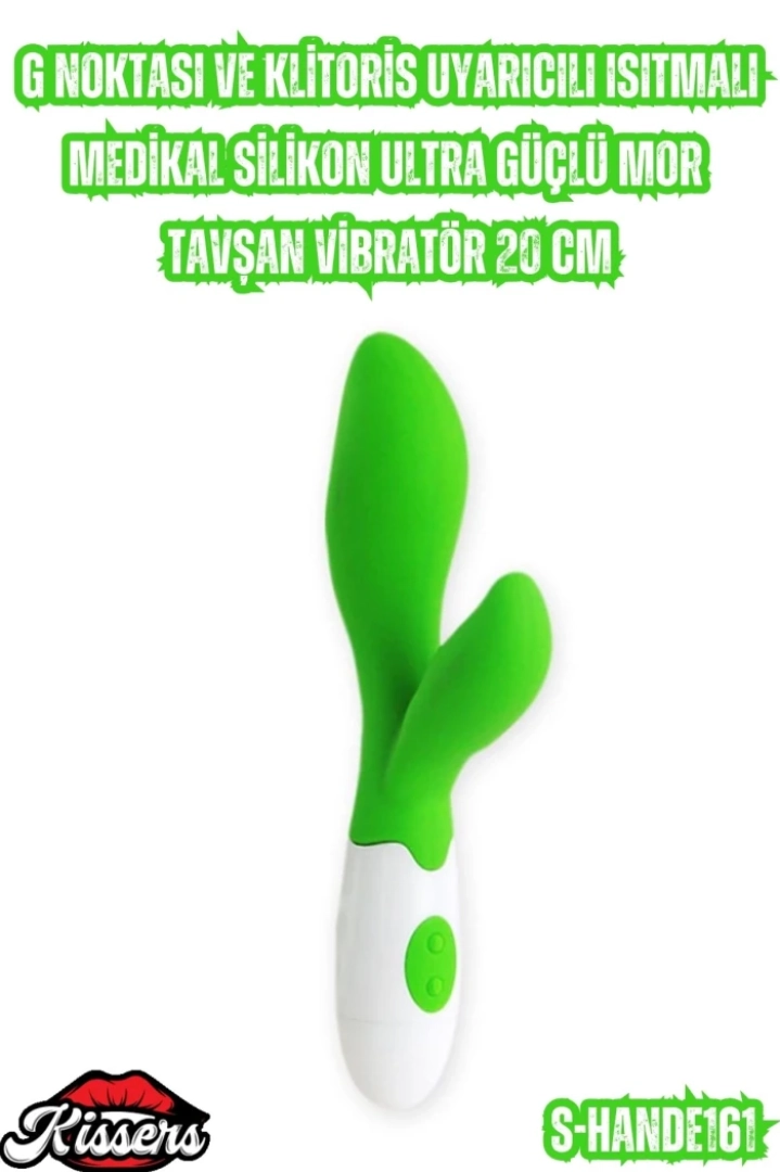 #6770 - G Noktası ve Klitoris Uyarıcılı Isıtmalı Tavşan Vibratör 20 Cm