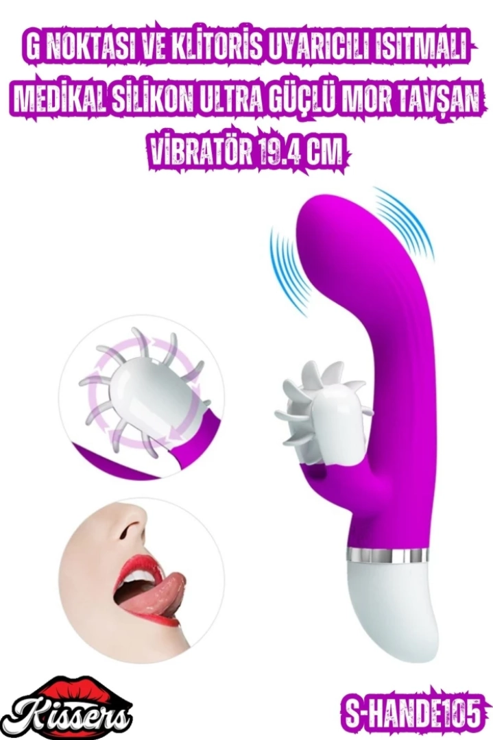 #6826 - İleri Teknolojiyle Tasarlanmış Isıtmalı Mor Tavşan Vibratör