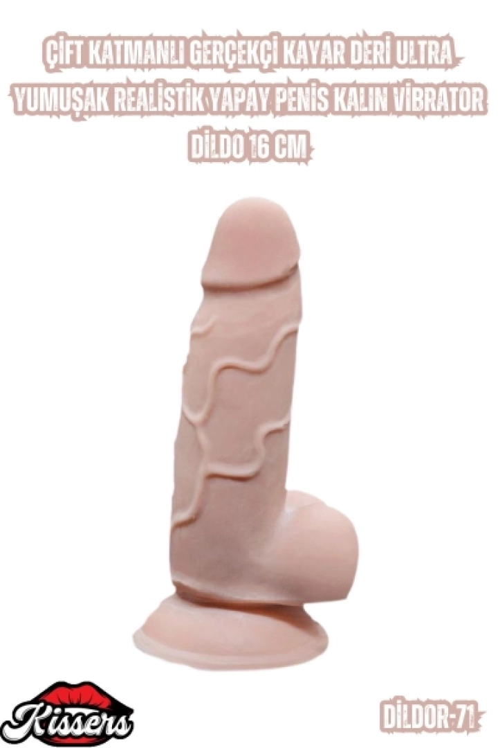 #6658 - Çift Katmanlı Gerçekçi Kayar Deri Ultra Yumuşak Realistik Yapay Penis