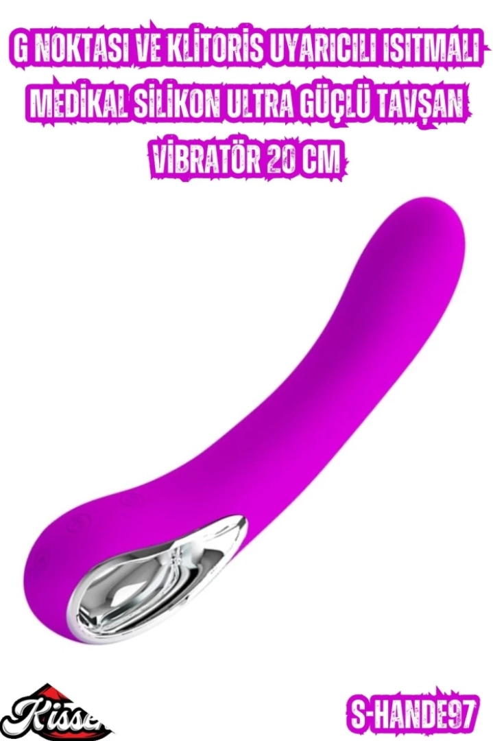 #6834 - Uzunluğunda Isıtmalı Tavşan Vibratör G Noktası ve Klitoris 20 Cm