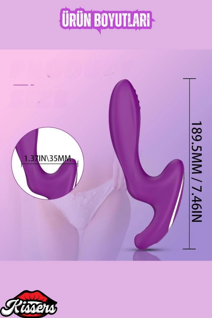 #6464 - Klitoris ve Vajina Uyarıcı G-Spot Tapping Su Geçirmez Güçlü Titreşimli Vibratör