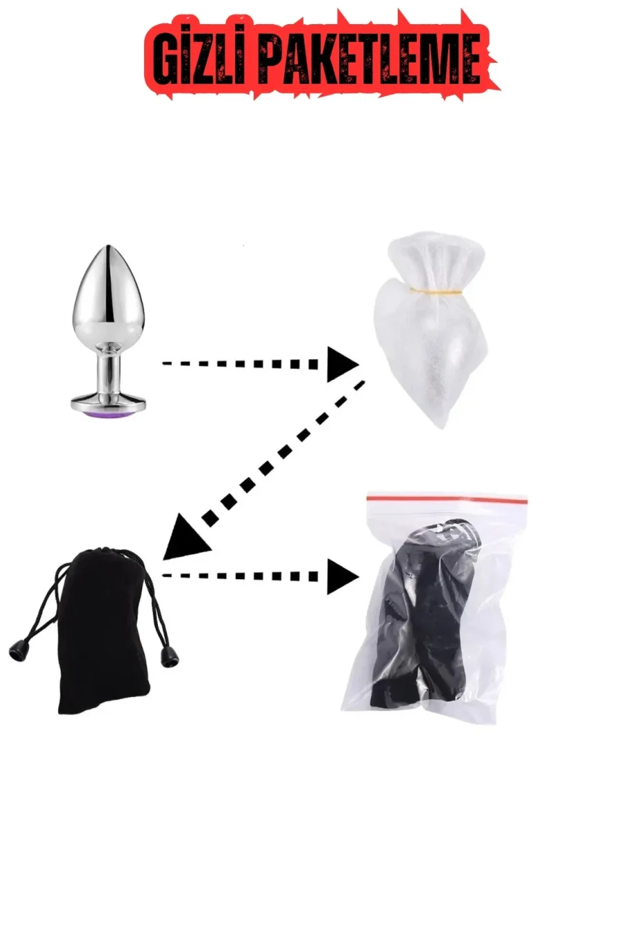 #973 - Paslanmaz Çelik Mor Kalpli Anal Butt Plug Set 3lü