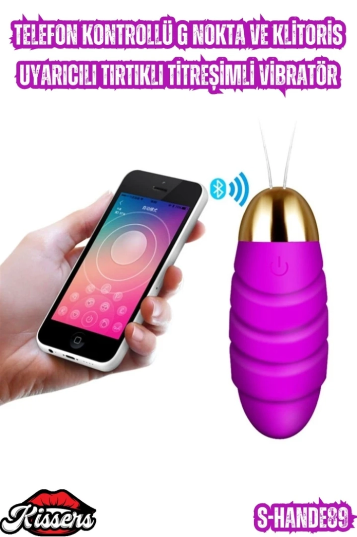 #6842 - G Nokta ve Klitoris Uyarıcılı Titreşimli Vibratör - Telefon Kontrollü Kissers