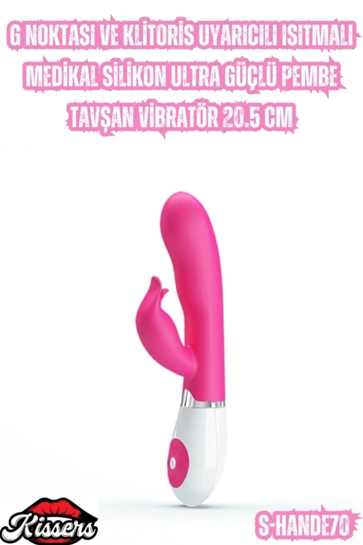 #6860 - Kırmızı G Noktası ve Klitoris Uyarıcılı Isıtmalı Tavşan Vibratör