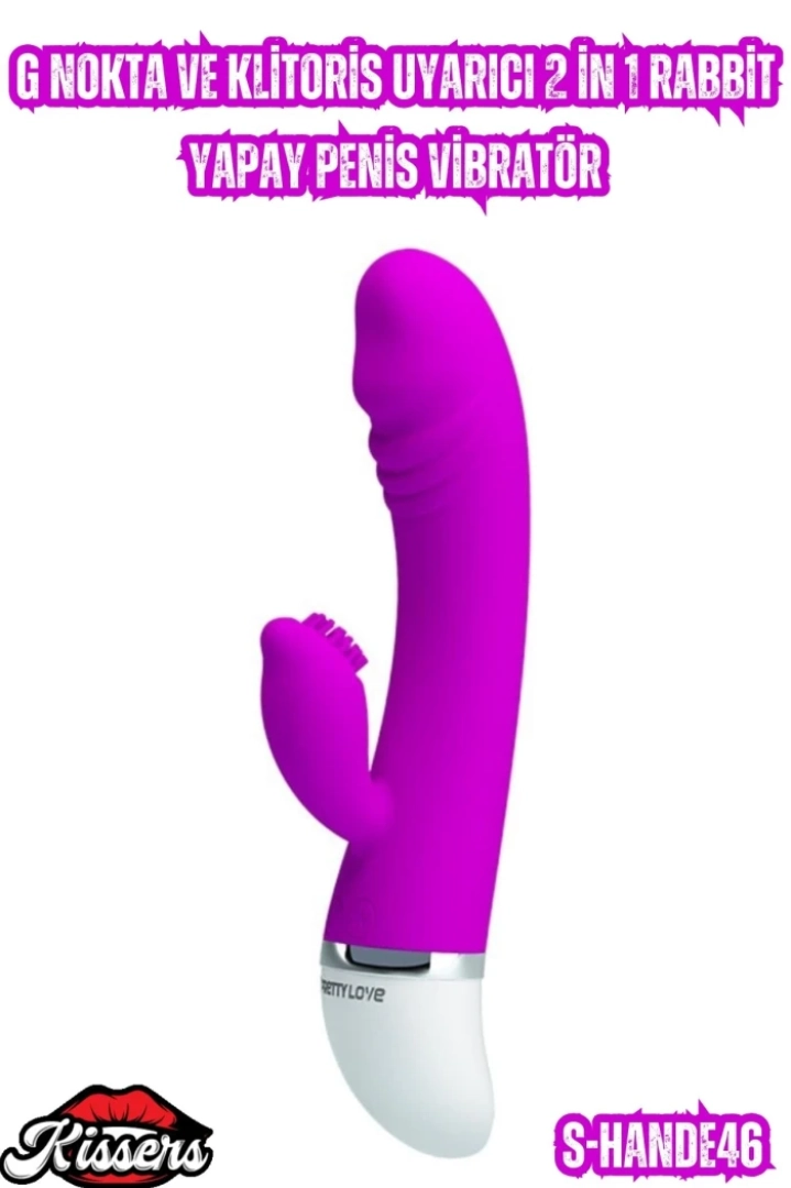 #6881 - G Nokta ve Klitoris Uyarıcı 2 in 1 Rabbit Yapay Penis Vibratör